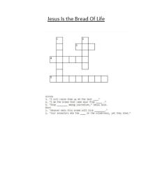 Jesus is the Bread of Life - Crossword